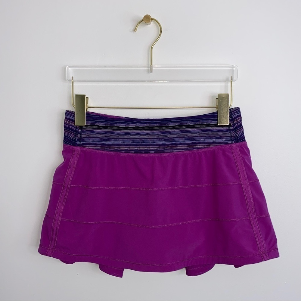 Lululemon Women's Pace Rival Skirt Size 4 Regular Ultra Violet Space Dye Twist